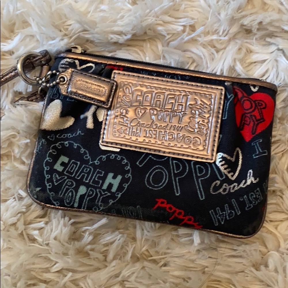 Coach Poppy collection wristlet